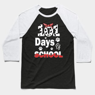 100 Days Of School Dalmatian Dog Women Girl 100 Days Smarter Baseball T-Shirt